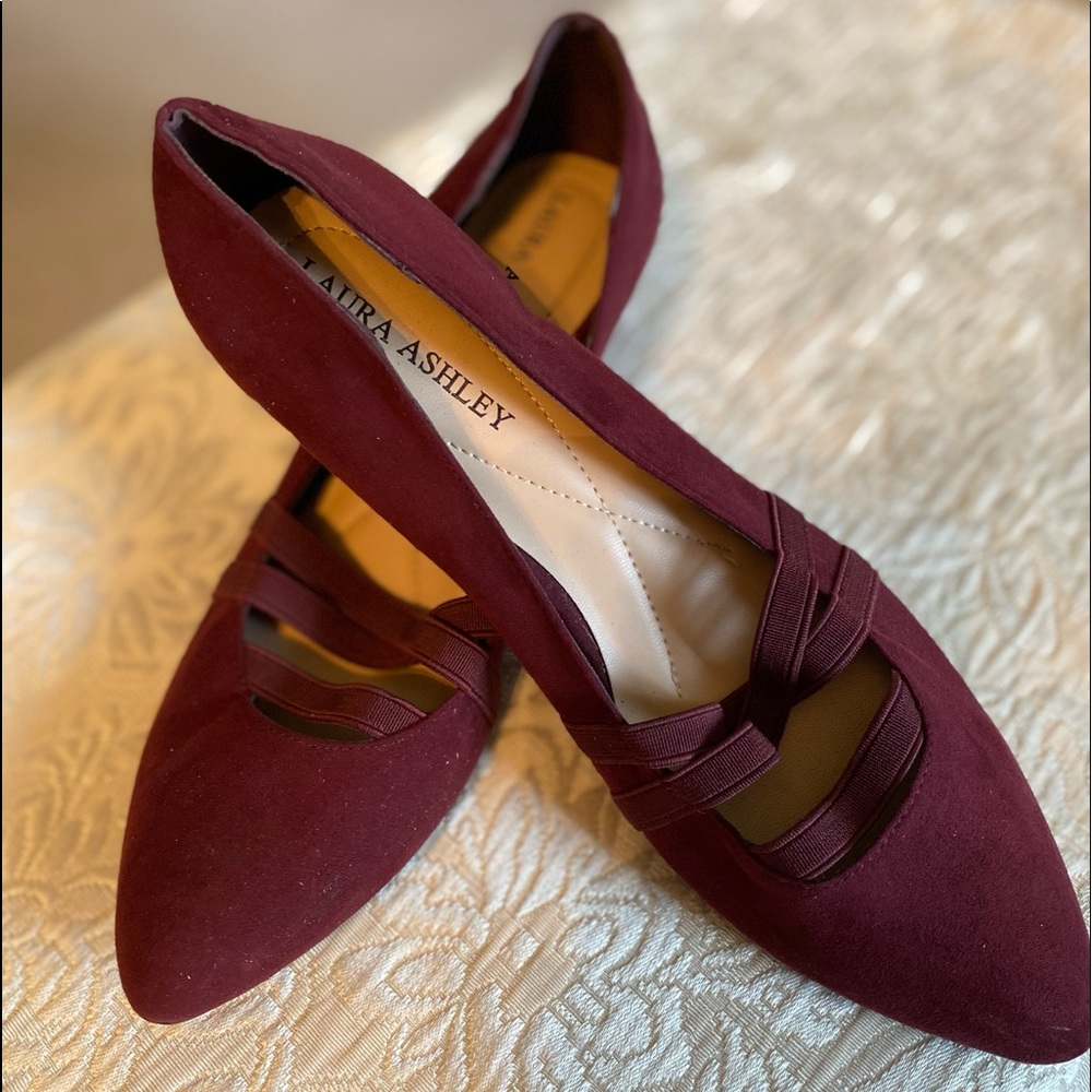Burgundy Laura Ashley pumps